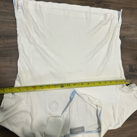 Liz Claiborne White Fitted Polo Button Down Shirt - Picture 4 of 4